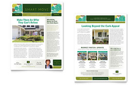 Real Estate Newsletter Template - Word, Publisher, InDesign, Illustrator, Pages, QuarkXPress, CorelDraw