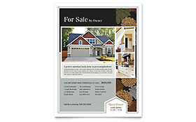 Suburban Real Estate Flyer Template - Word, Publisher, InDesign, Illustrator, Pages, QuarkXPress, CorelDraw