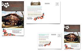 Vacation Rental Postcard Template - Word, Publisher, InDesign, Illustrator, Pages, QuarkXPress, CorelDraw