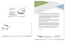 Realtor Business Card & Letterhead Template - Word, Publisher, InDesign, Illustrator, Pages, QuarkXPress, CorelDraw