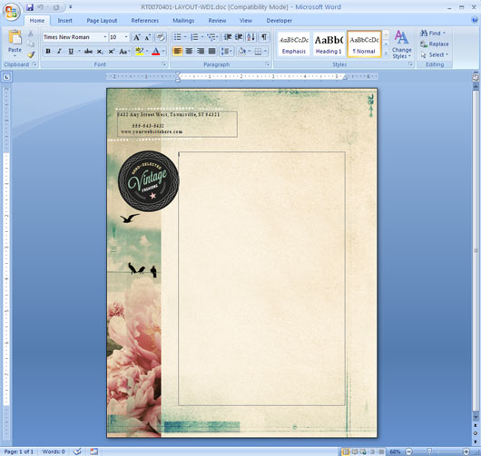 Repeat Logo on Letterhead in Word