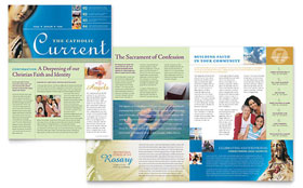 Catholic Parish and School Newsletter Template - Word, Publisher, InDesign, Illustrator, Pages, QuarkXPress, CorelDraw
