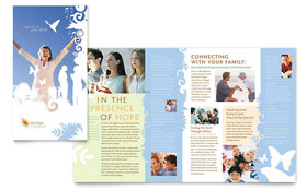 Christian Church Trifold Brochure Template - Word, Publisher, InDesign, Illustrator, Pages, QuarkXPress, CorelDraw