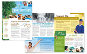 Community Church Newsletter Template - Word, Publisher, InDesign, Illustrator, Pages, QuarkXPress, CorelDraw