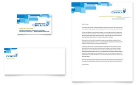 Community Church Business Card & Letterhead Template - Word, Publisher, InDesign, Illustrator, Pages, QuarkXPress, CorelDraw