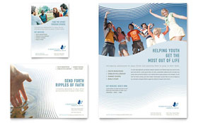 Christian Ministry Flyer & Ad Template - Word, Publisher, InDesign, Illustrator, Pages, QuarkXPress, CorelDraw