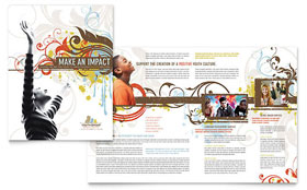 Church Youth Group Brochure Template - Word, Publisher, InDesign, Illustrator, Pages, QuarkXPress, CorelDraw