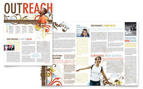 Church Youth Group Newsletter Template - Word, Publisher, InDesign, Illustrator, Pages, QuarkXPress, CorelDraw