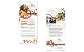 Church Youth Group Rack Card Template - Word, Publisher, InDesign, Illustrator, Pages, QuarkXPress, CorelDraw