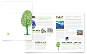 Environmental Non Profit Brochure Template - Word, Publisher, InDesign, Illustrator, Pages, QuarkXPress, CorelDraw