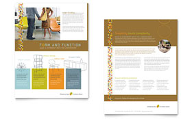 Furniture Store Datasheet Template - Word, Publisher, InDesign, Illustrator, Pages, QuarkXPress, CorelDraw