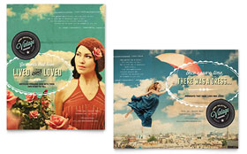 Vintage Clothing Poster Template - Word, Publisher, InDesign, Illustrator, Pages, QuarkXPress, CorelDraw