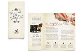 Body Art & Tattoo Artist Trifold Brochure Template - Word, Publisher, InDesign, Illustrator, Pages, QuarkXPress, CorelDraw
