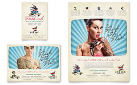 Body Art & Tattoo Artist Flyer & Ad Template - Word, Publisher, InDesign, Illustrator, Pages, QuarkXPress, CorelDraw