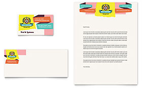 Kids Consignment Shop Business Card & Letterhead Template - Word, Publisher, InDesign, Illustrator, Pages, QuarkXPress, CorelDraw