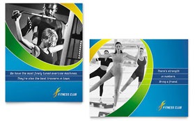Sports & Health Club Poster Template - Word, Publisher, InDesign, Illustrator, Pages, QuarkXPress, CorelDraw