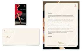 Dance School Business Card & Letterhead Template - Word, Publisher, InDesign, Illustrator, Pages, QuarkXPress, CorelDraw