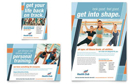 Health & Fitness Gym Flyer & Ad Template - Word, Publisher, InDesign, Illustrator, Pages, QuarkXPress, CorelDraw