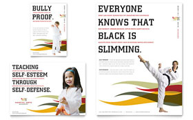 Karate & Martial Arts Flyer & Ad Template - Word, Publisher, InDesign, Illustrator, Pages, QuarkXPress, CorelDraw