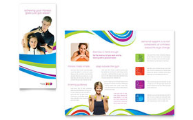 Personal Trainer Trifold Brochure Template - Word, Publisher, InDesign, Illustrator, Pages, QuarkXPress, CorelDraw