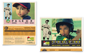 Baseball Sports Camp Poster Template - Word, Publisher, InDesign, Illustrator, Pages, QuarkXPress, CorelDraw