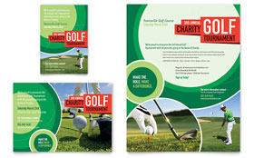 Golf Tournament Flyer & Ad Template - Word, Publisher, InDesign, Illustrator, Pages, QuarkXPress, CorelDraw
