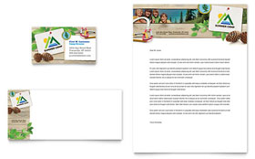 Kids Summer Camp Business Card & Letterhead Template - Word, Publisher, InDesign, Illustrator, Pages, QuarkXPress, CorelDraw