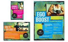 Strength Training Flyer & Ad Template - Word, Publisher, InDesign, Illustrator, Pages, QuarkXPress, CorelDraw
