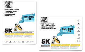 Charity Run Poster Template - Word, Publisher, InDesign, Illustrator, Pages, QuarkXPress, CorelDraw