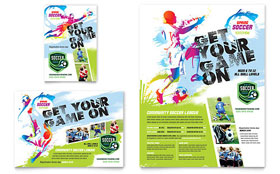Youth Soccer Flyer & Ad Template - Word, Publisher, InDesign, Illustrator, Pages, QuarkXPress, CorelDraw