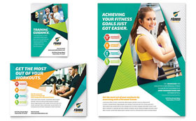 Fitness Trainer Flyer & Ad Template - Word, Publisher, InDesign, Illustrator, Pages, QuarkXPress, CorelDraw