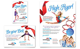 Gymnastics Academy Flyer & Ad Template - Word, Publisher, InDesign, Illustrator, Pages, QuarkXPress, CorelDraw
