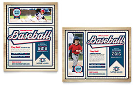Baseball League Poster Template - Word, Publisher, InDesign, Illustrator, Pages, QuarkXPress, CorelDraw