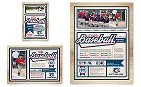 Baseball League Flyer & Ad Template - Word, Publisher, InDesign, Illustrator, Pages, QuarkXPress, CorelDraw