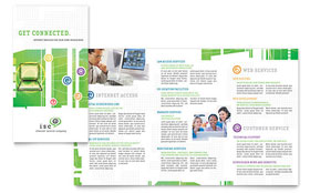 ISP Internet Service Trifold Brochure Template - Word, Publisher, InDesign, Illustrator, Pages, QuarkXPress, CorelDraw