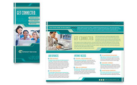 Internet Service Provider Trifold Brochure Template - Word, Publisher, InDesign, Illustrator, Pages, QuarkXPress, CorelDraw