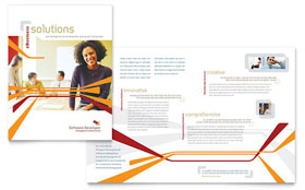 Software Developer Brochure Template - Word, Publisher, InDesign, Illustrator, Pages, QuarkXPress, CorelDraw