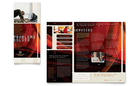 Computer Repair Trifold Brochure Template - Word, Publisher, InDesign, Illustrator, Pages, QuarkXPress, CorelDraw