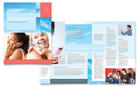Communications Company Brochure Template - Word, Publisher, InDesign, Illustrator, Pages, QuarkXPress, CorelDraw