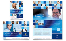Technology Consulting & IT Flyer & Ad Template - Word, Publisher, InDesign, Illustrator, Pages, QuarkXPress, CorelDraw