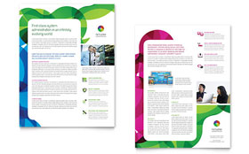 Network Administration Datasheet Template - Word, Publisher, InDesign, Illustrator, Pages, QuarkXPress, CorelDraw