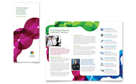 Network Administration Trifold Brochure Template - Word, Publisher, InDesign, Illustrator, Pages, QuarkXPress, CorelDraw
