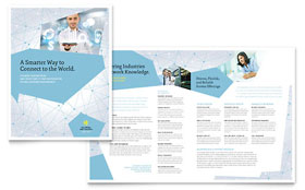 Global Network Services Brochure Template - Word, Publisher, InDesign, Illustrator, Pages, QuarkXPress, CorelDraw