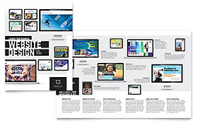 Website Designer Brochure Template - Word, Publisher, InDesign, Illustrator, Pages, QuarkXPress, CorelDraw
