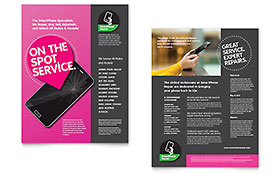 Smartphone Repair Datasheet Template - Word, Publisher, InDesign, Illustrator, Pages, QuarkXPress, CorelDraw