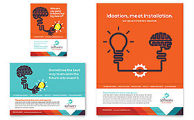 Application Software Developer Flyer & Ad Template - Word, Publisher, InDesign, Illustrator, Pages, QuarkXPress, CorelDraw