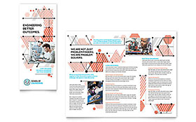 Computer Engineering Trifold Brochure Template - Word, Publisher, InDesign, Illustrator, Pages, QuarkXPress, CorelDraw