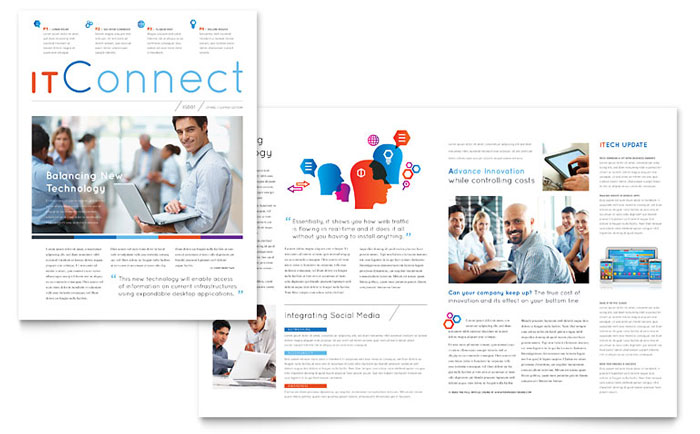 Free Printable Newsletter Template - Word, Publisher, InDesign, Illustrator, Pages, QuarkXPress, CorelDraw