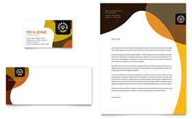 African Safari Business Card & Letterhead Template - Word, Publisher, InDesign, Illustrator, Pages, QuarkXPress, CorelDraw