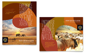 African Safari Poster Template - Word, Publisher, InDesign, Illustrator, Pages, QuarkXPress, CorelDraw